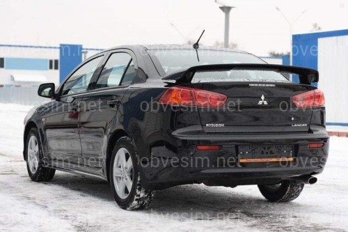 Спойлер на багажник Lancer X 2007-2015 ABS пластик, колір чорний глянець